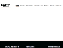 Tablet Screenshot of lovettsbodyshop.com